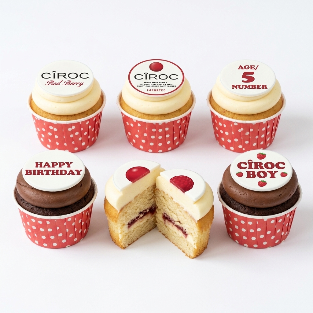 Cîroc Themed Birthday Cupcakes