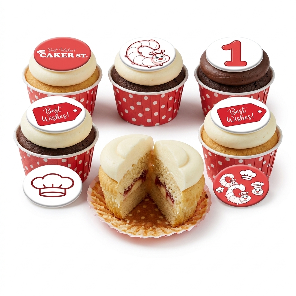 Cute Character Kids Birthday Cupcakes with Custom Age Topper