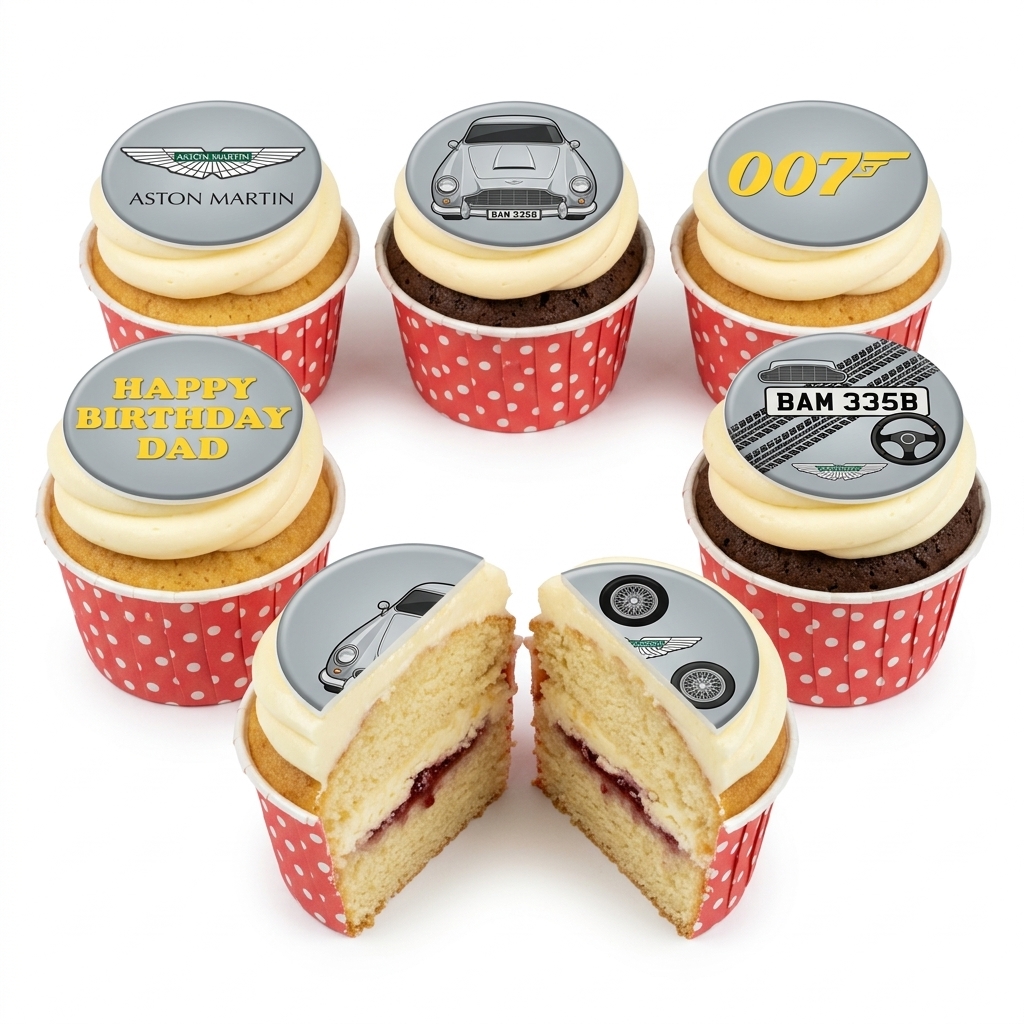 James Bond 007 Aston Martin Birthday Cupcakes