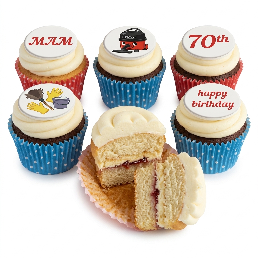 Henry Hoover Themed Birthday Cupcakes for Her