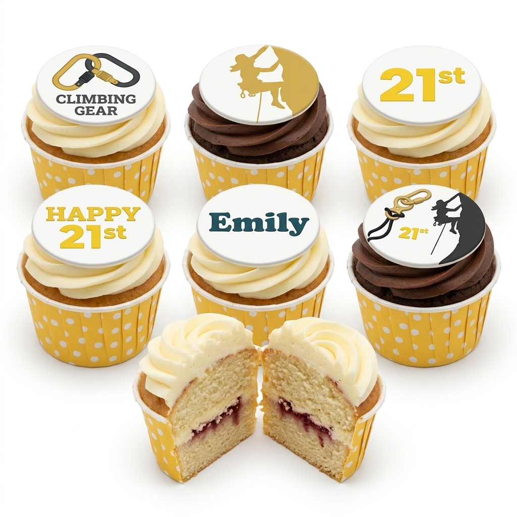 Climbing Adventure Birthday Cupcakes