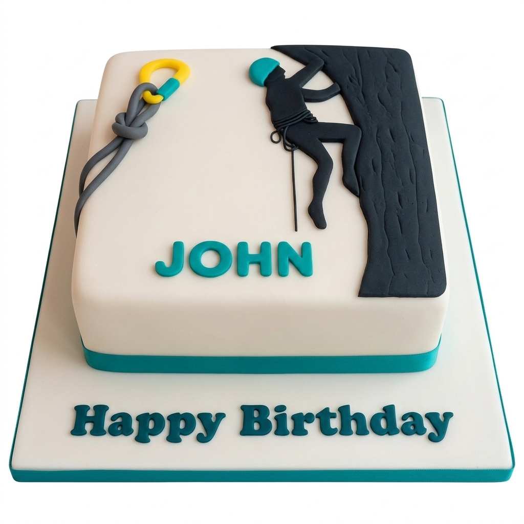 Climbing Theme Birthday Cake for Him