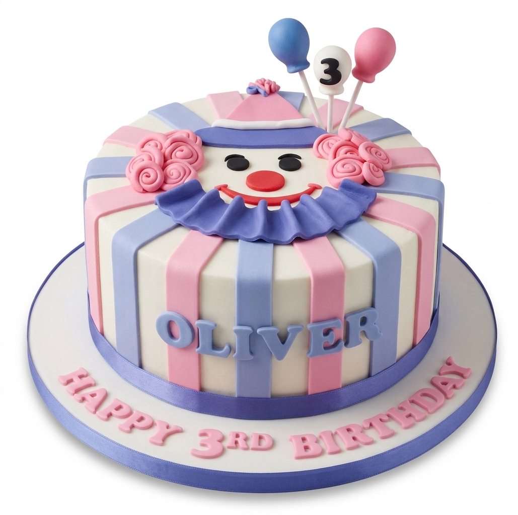 Clown Theme Birthday Cake
