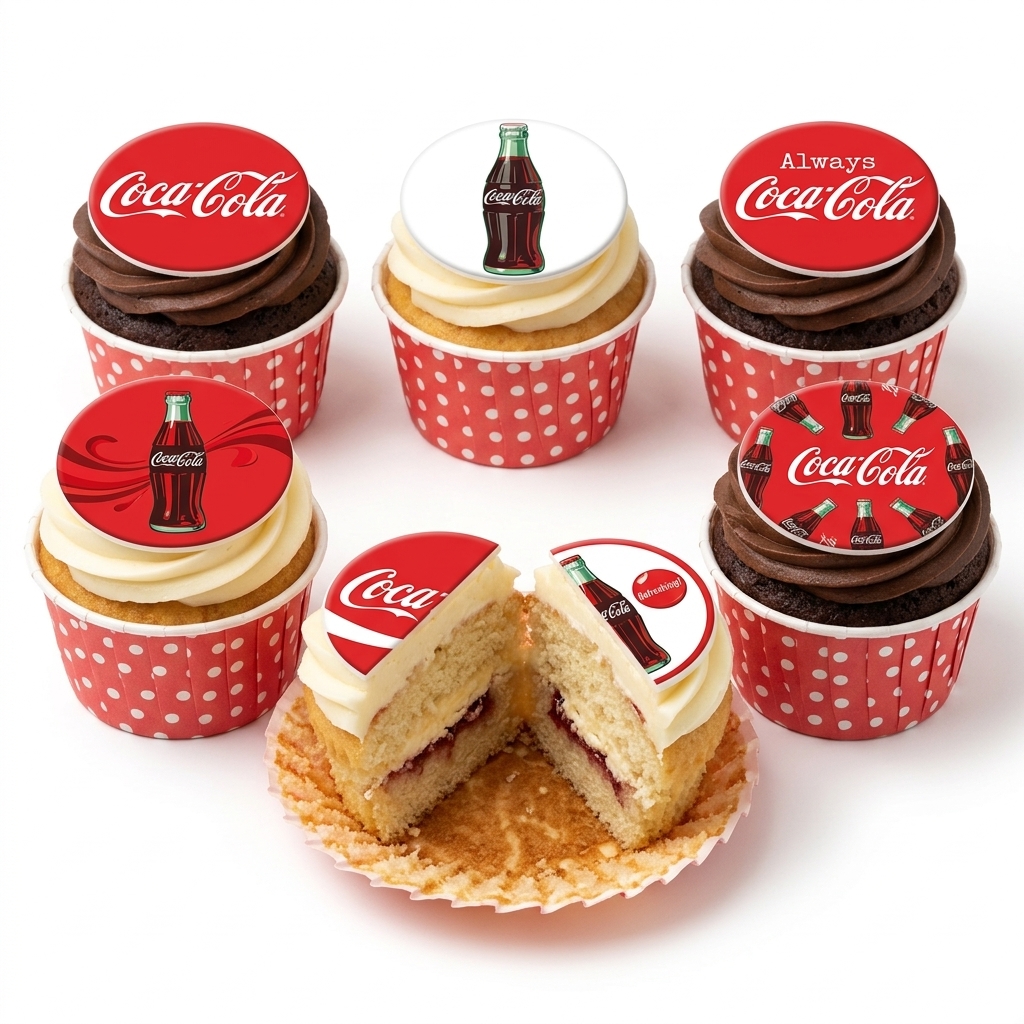 Coca-Cola Theme Cupcakes