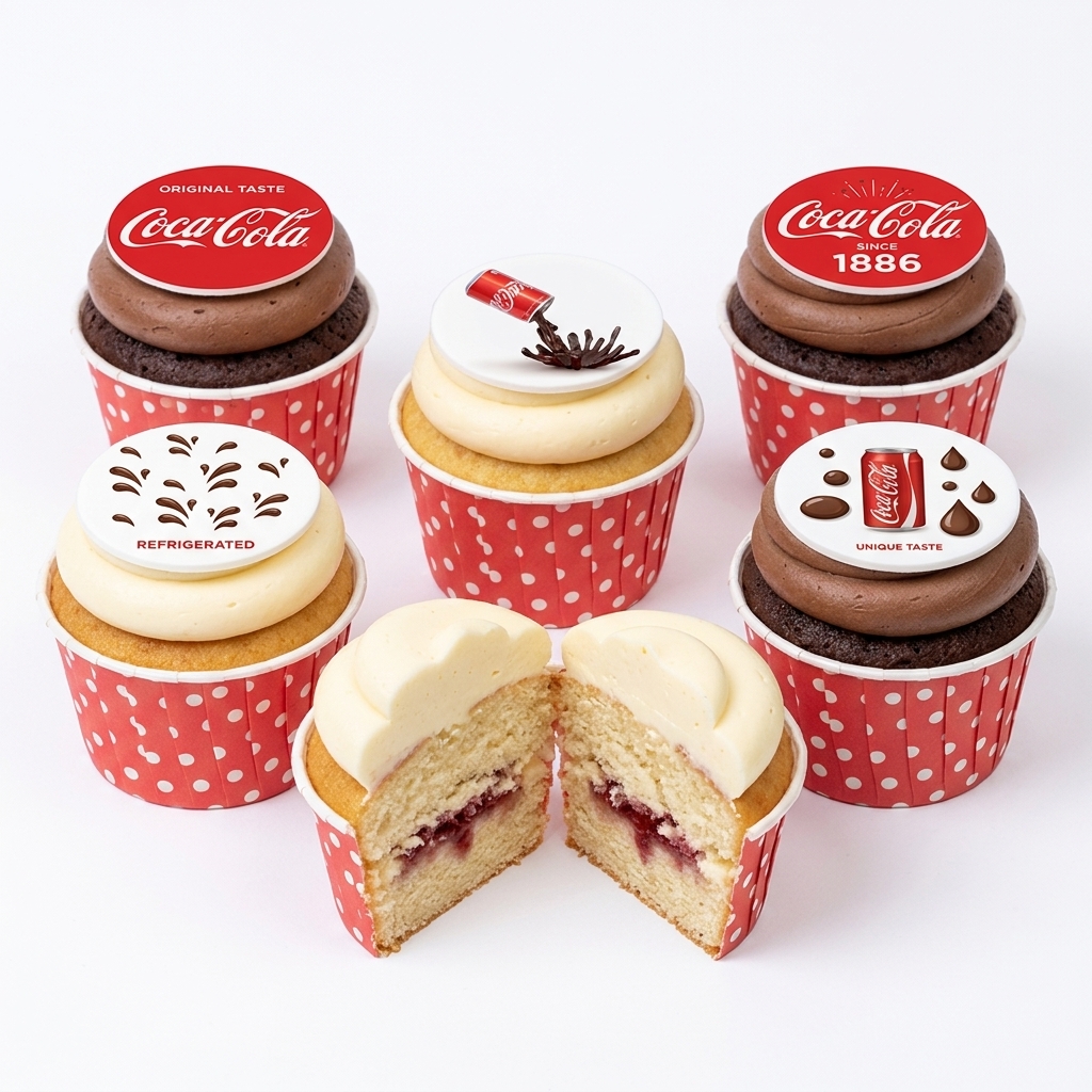 Coca-Cola Themed Cupcakes