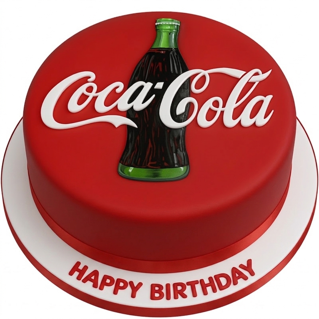 Coca-Cola Theme Birthday Cake