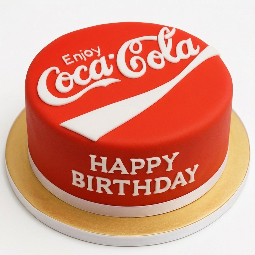 Coca-Cola Theme Birthday Cake