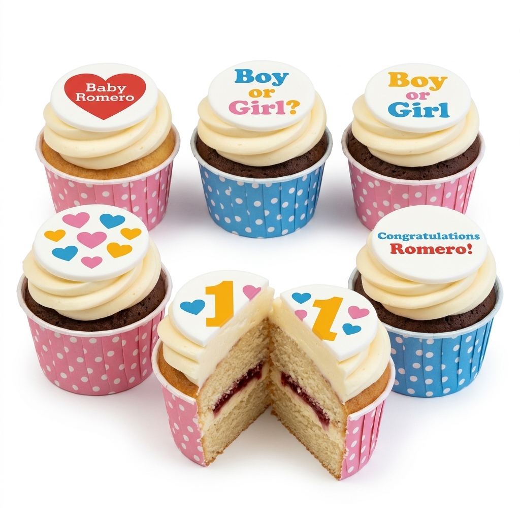 Boy or Girl? Gender Reveal Cupcakes with Custom Message