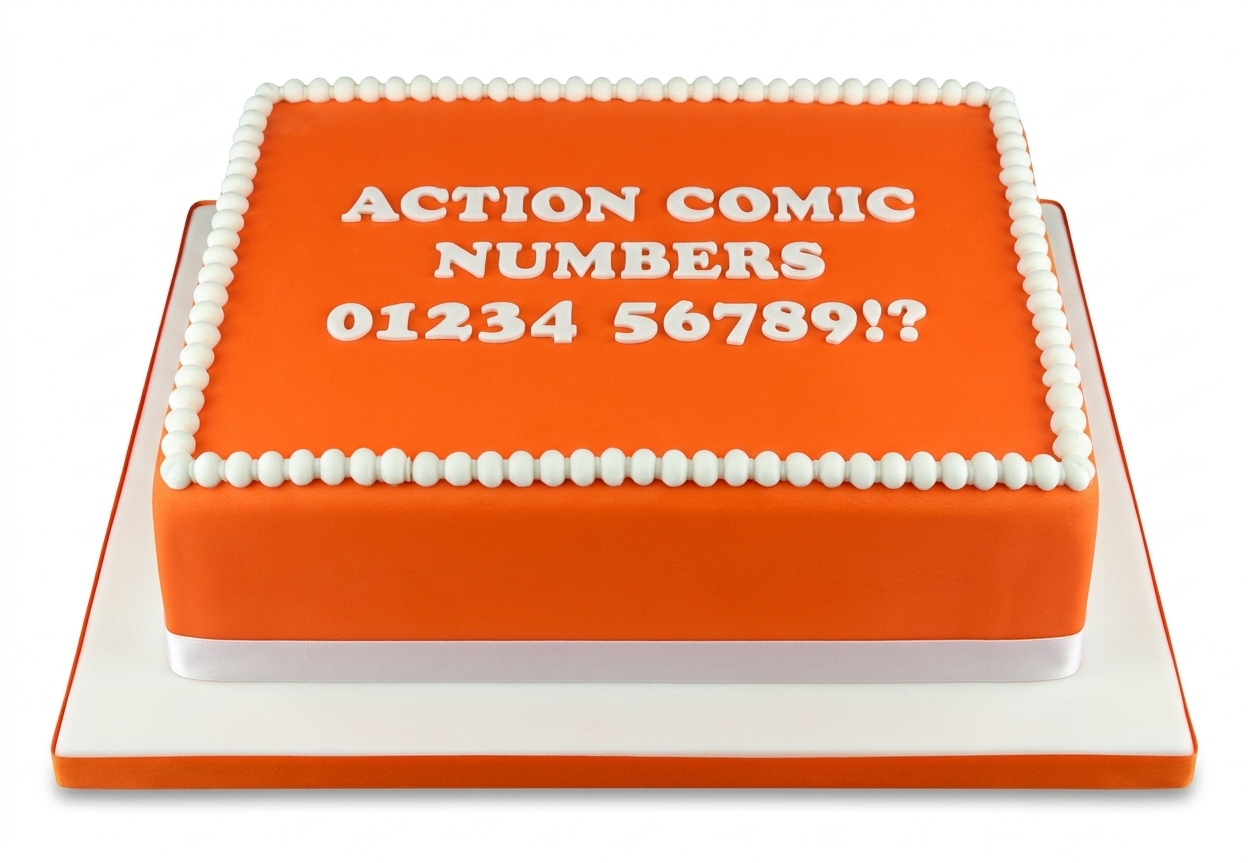 Action Comic Style Birthday Cake