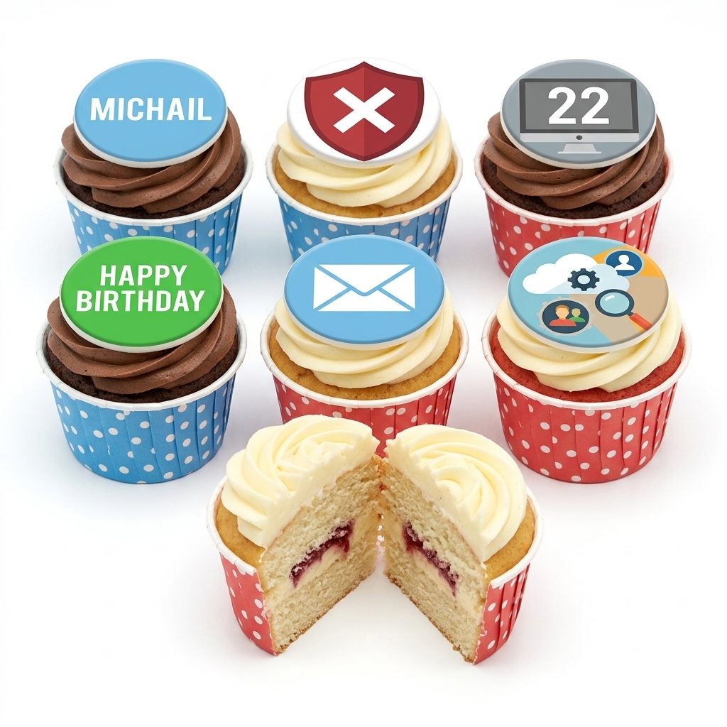Office Theme Birthday Cupcakes
