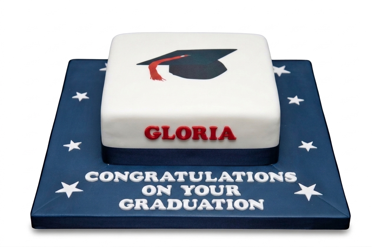 Graduation Celebration Cake with Personalised Name