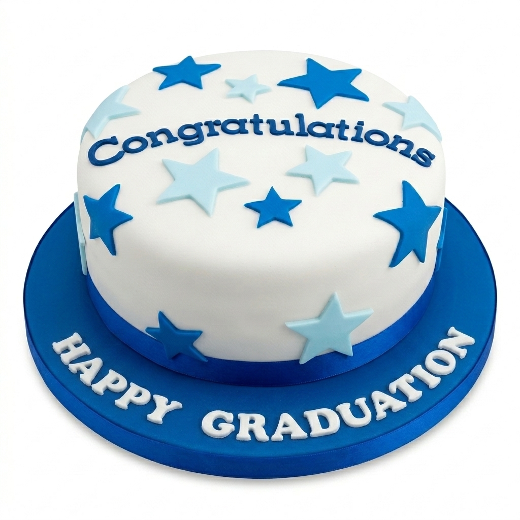 Happy Graduation Cake with Stars
