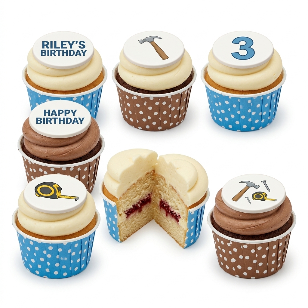 Construction Theme Birthday Cupcakes