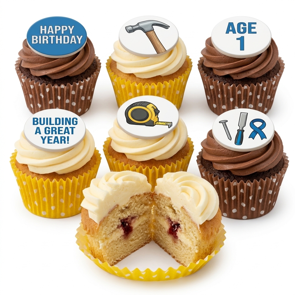 Construction Theme Birthday Cupcakes