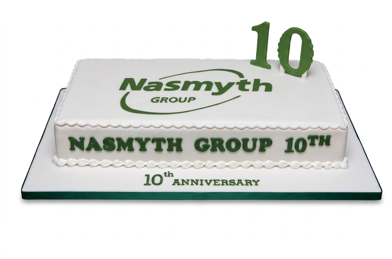 Custom Logo Corporate Anniversary Cake