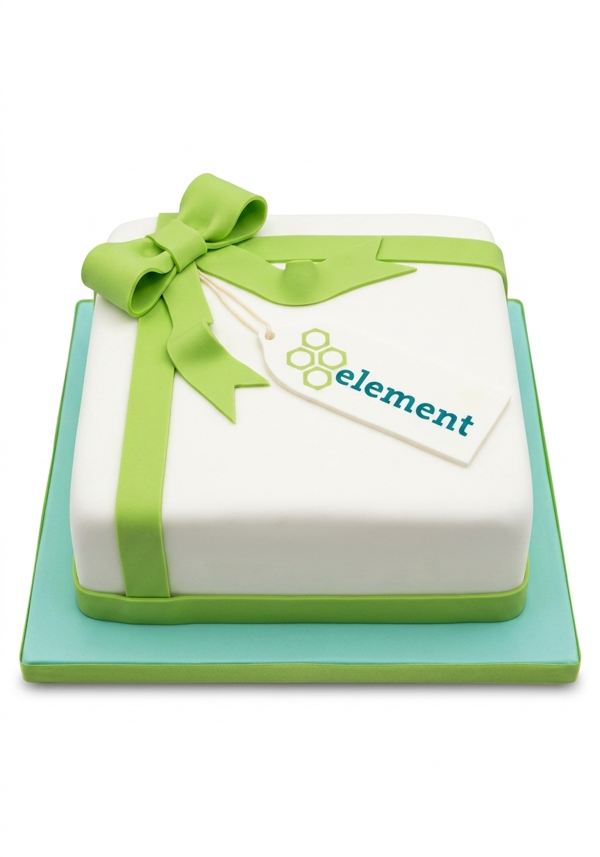 Elegant Gift Box Celebration Cake
