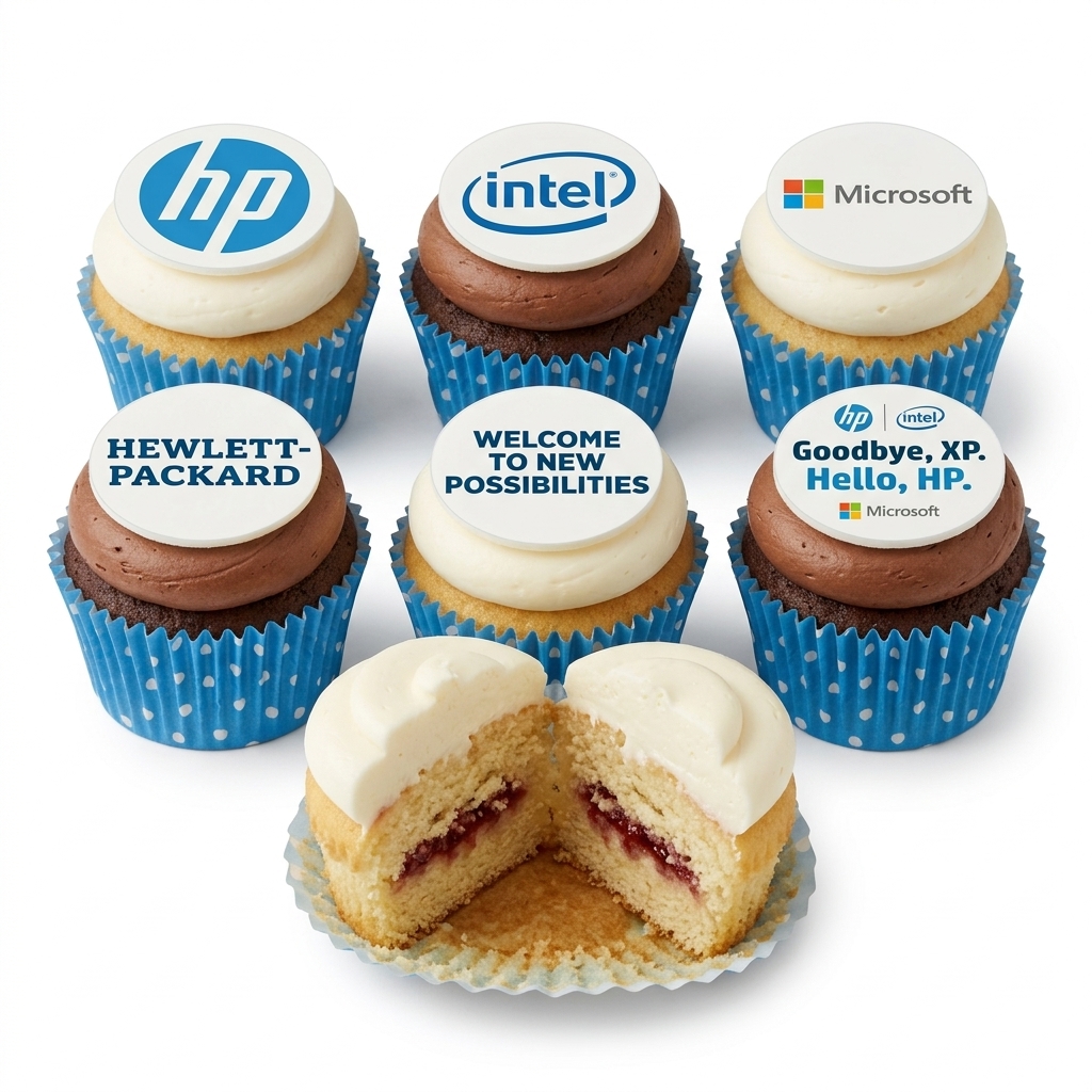 Personalised Corporate Logo Cupcakes for Business Events