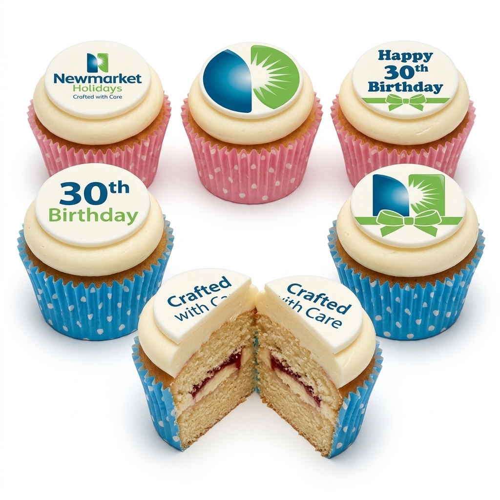 Personalised Birthday Cupcakes with Custom Edible Toppers