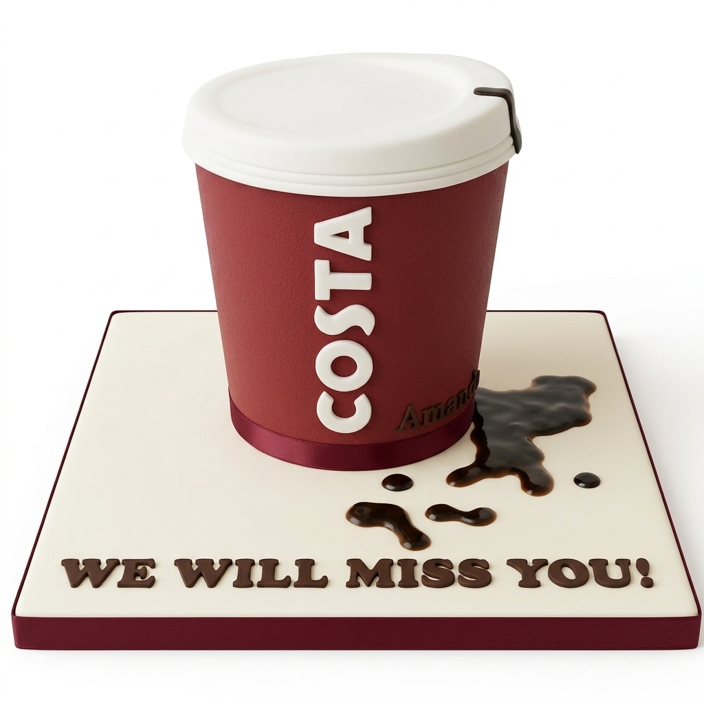 Costa Coffee Farewell Cake