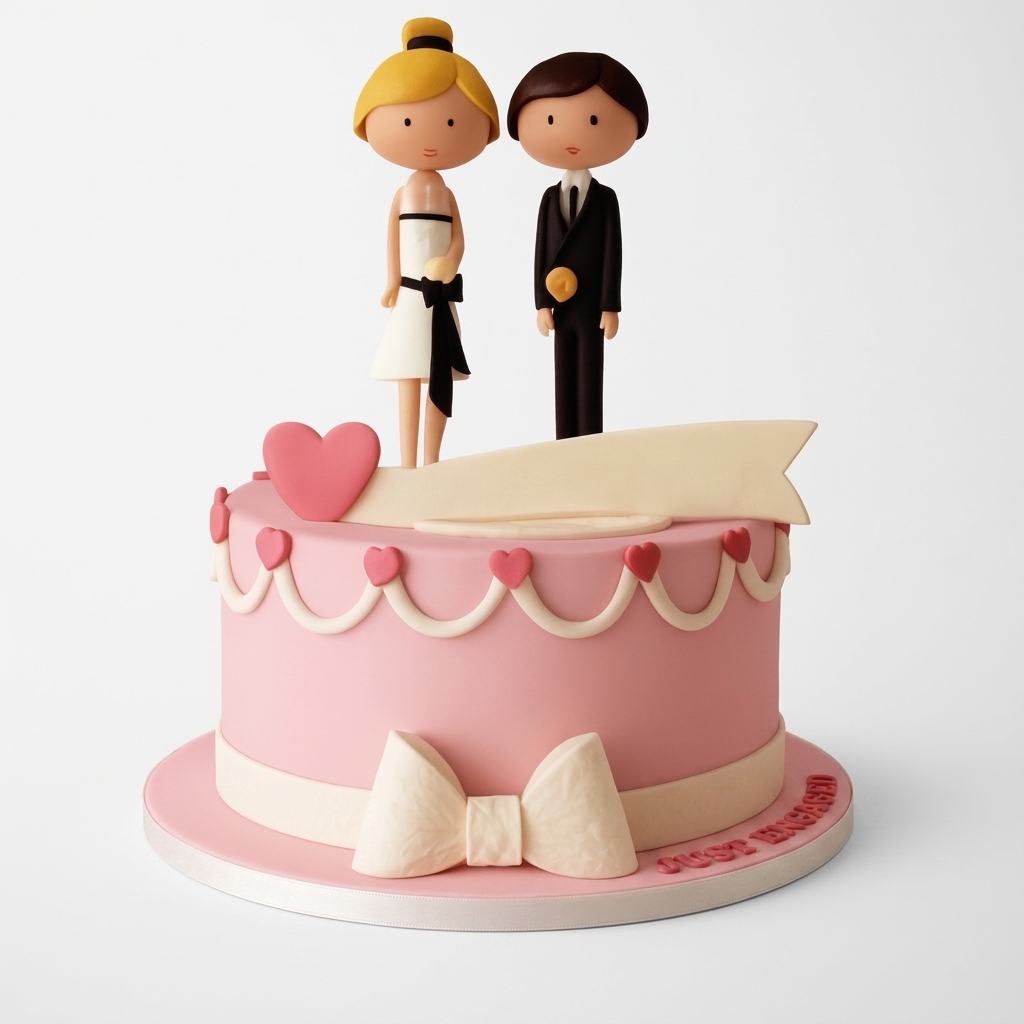 Just Engaged Couple Celebration Cake