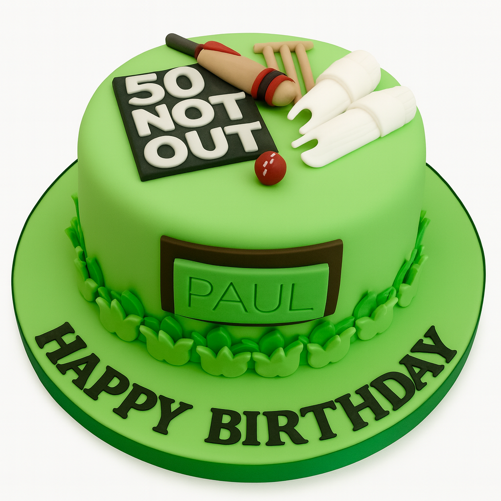 Cricket Theme Birthday Cake