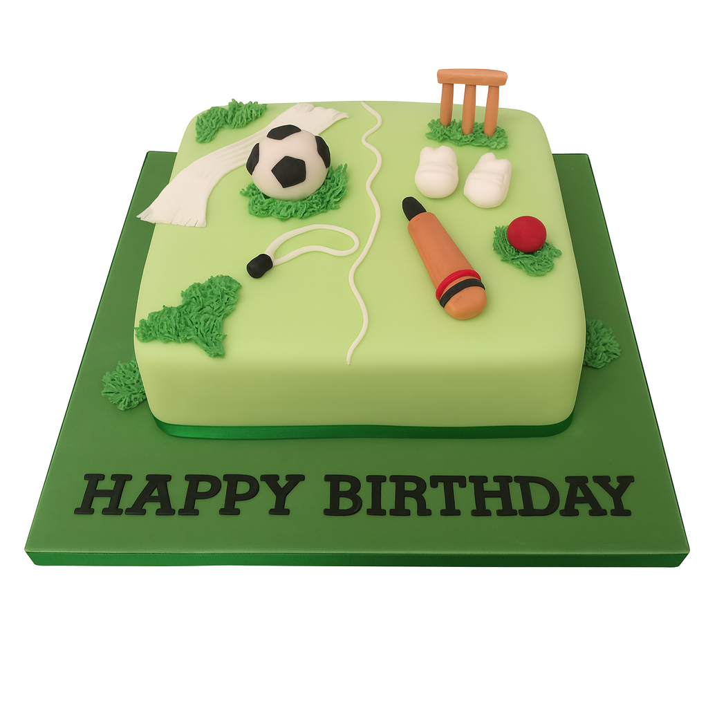 Cricket Theme Birthday Cake