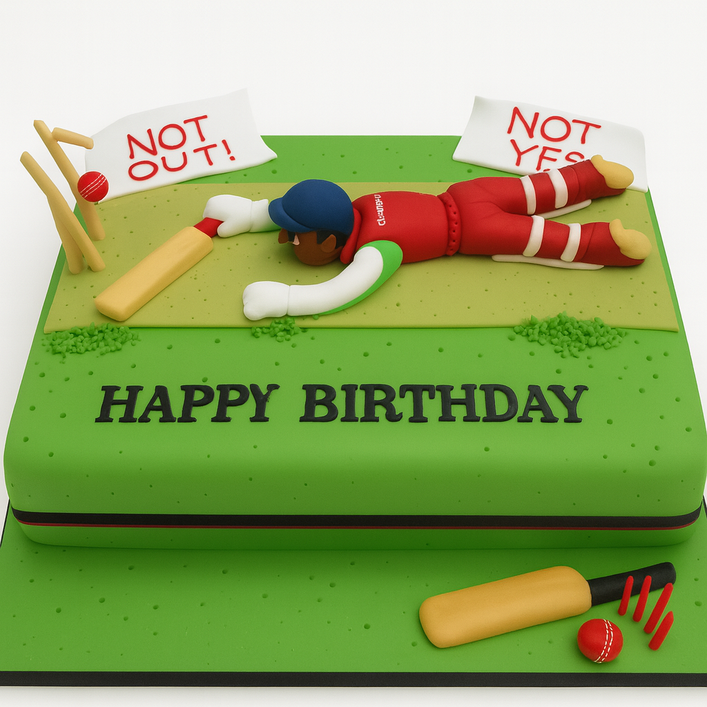 Cricket Theme Birthday Cake