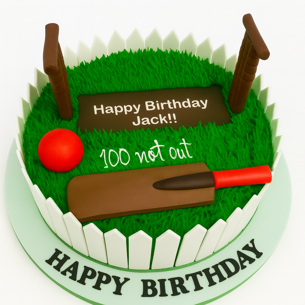 Cricket theme Birthday Cake