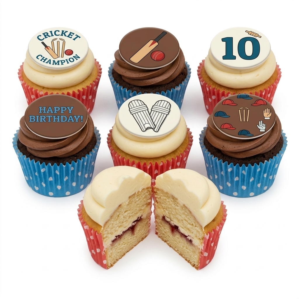 Cricket Birthday Cupcakes