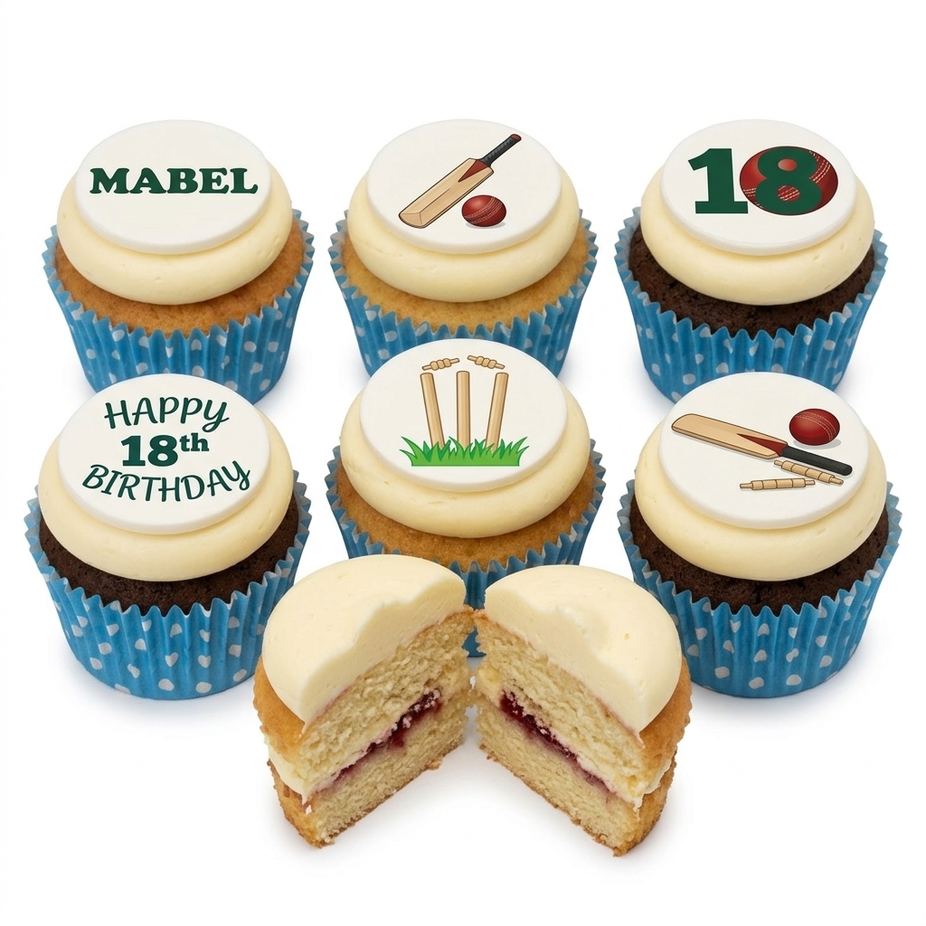 Cricket Birthday Cupcakes