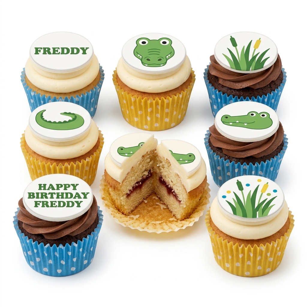 Alligator & Reeds Kids Birthday Cupcakes