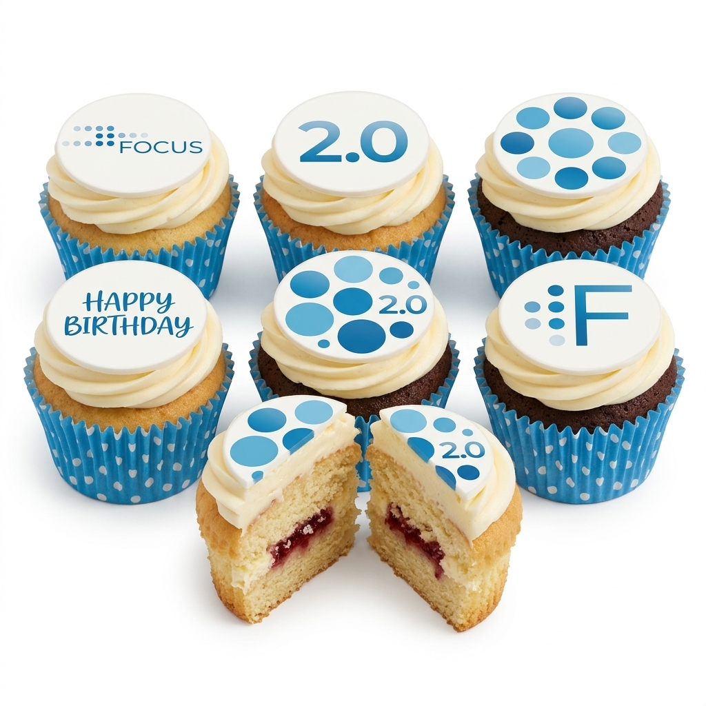 Personalised Birthday & Corporate Cupcakes with Custom Toppers