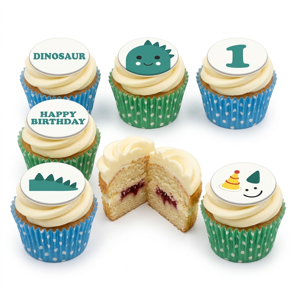 Dinosaur Birthday Cupcakes for Kids