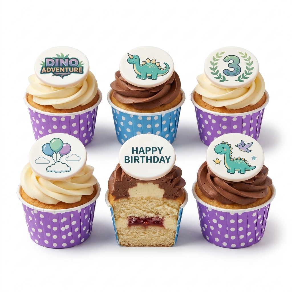 Dinosaur Birthday Cupcakes