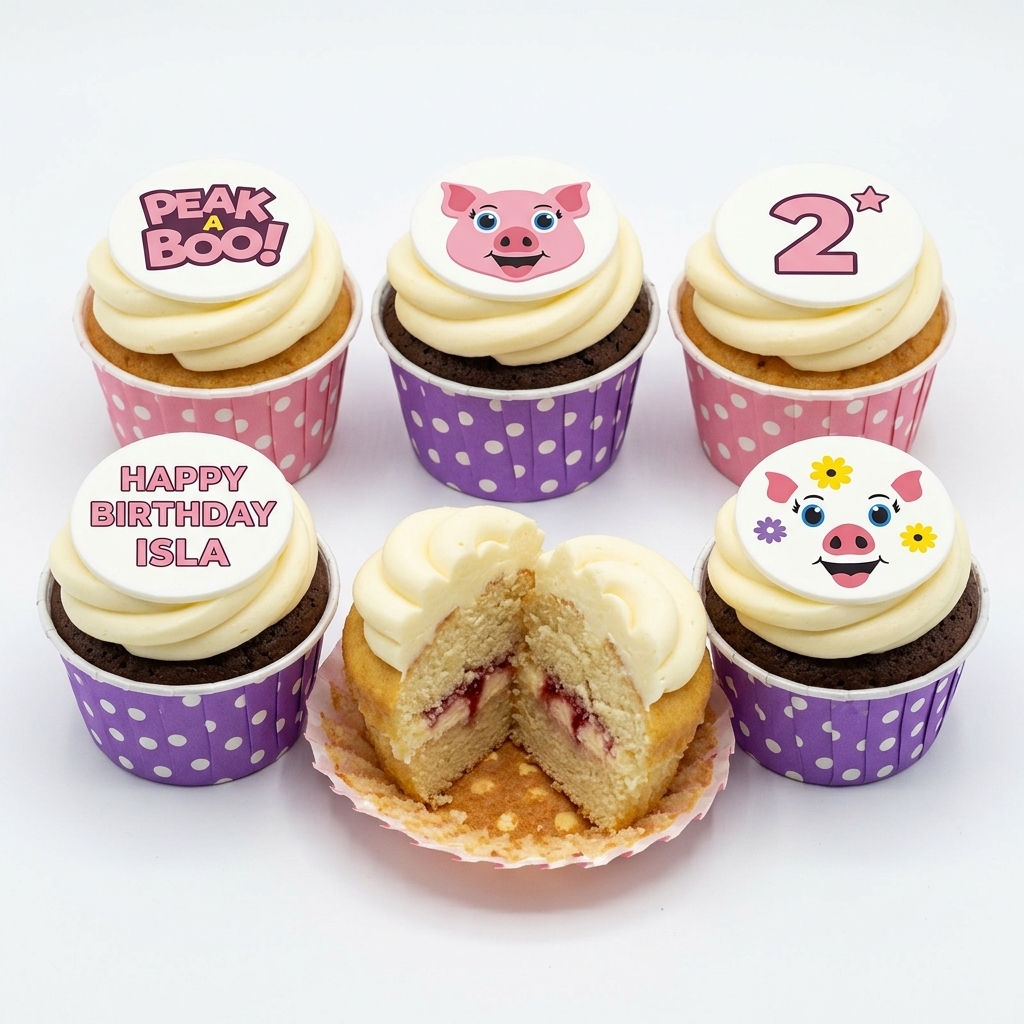 Peppa Pig Theme Kids Birthday Cupcakes