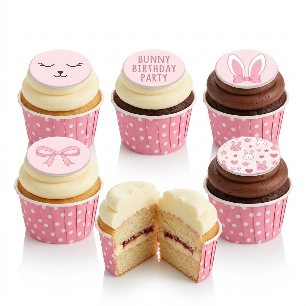 Bunny Birthday Party Cupcakes