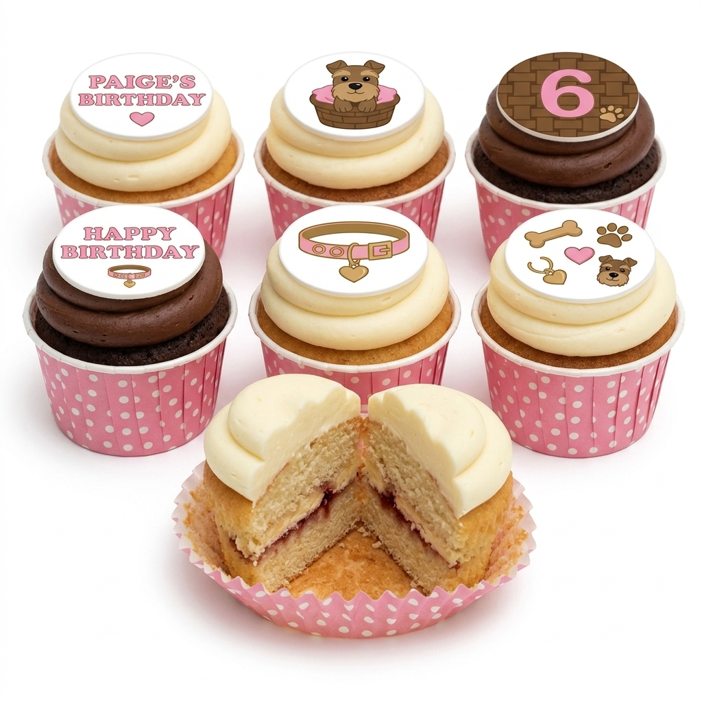 Puppy Dog Birthday Cupcakes