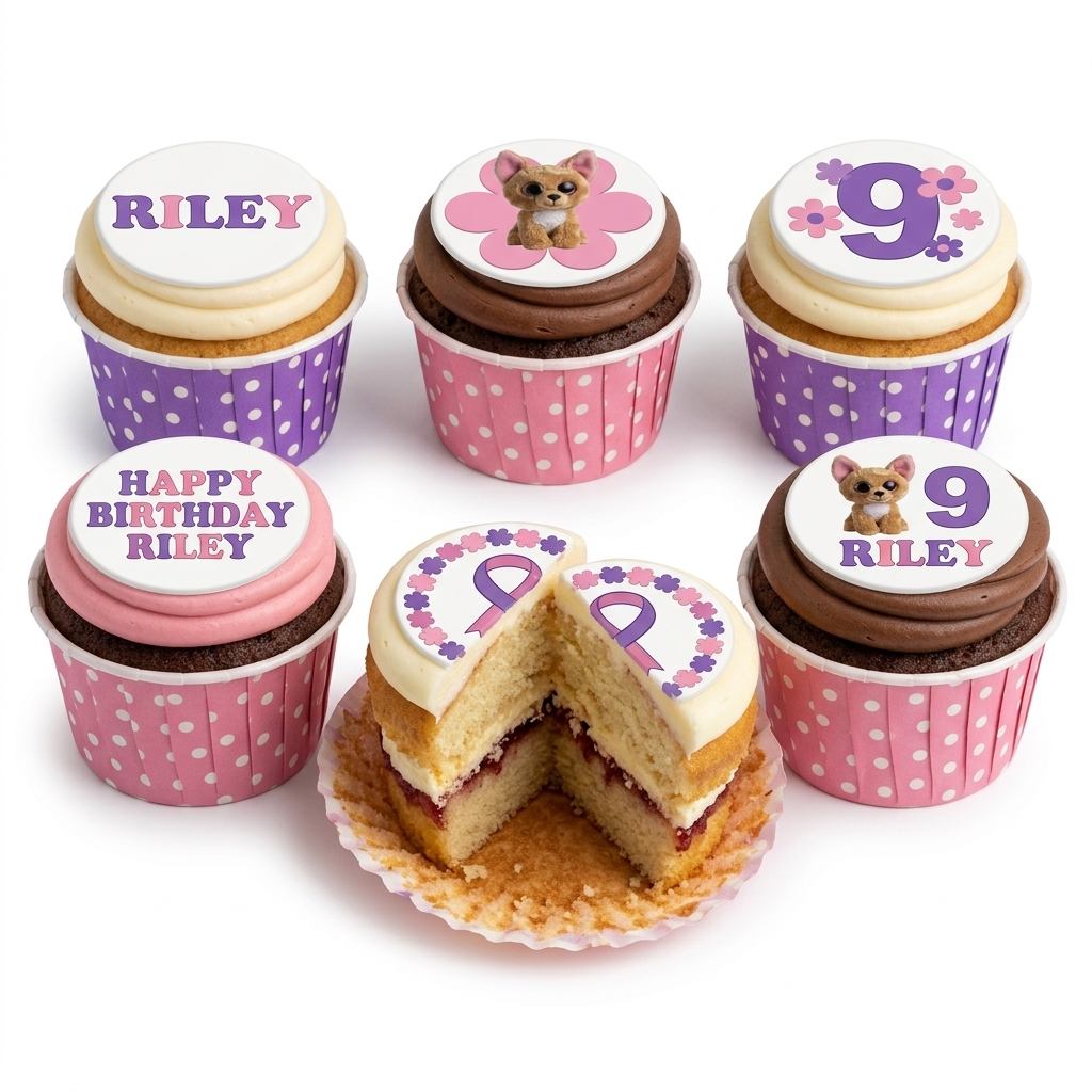 Dog Theme Birthday Cupcakes