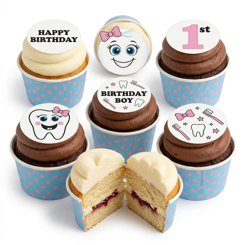 Smiling Tooth Kids Birthday Cupcakes
