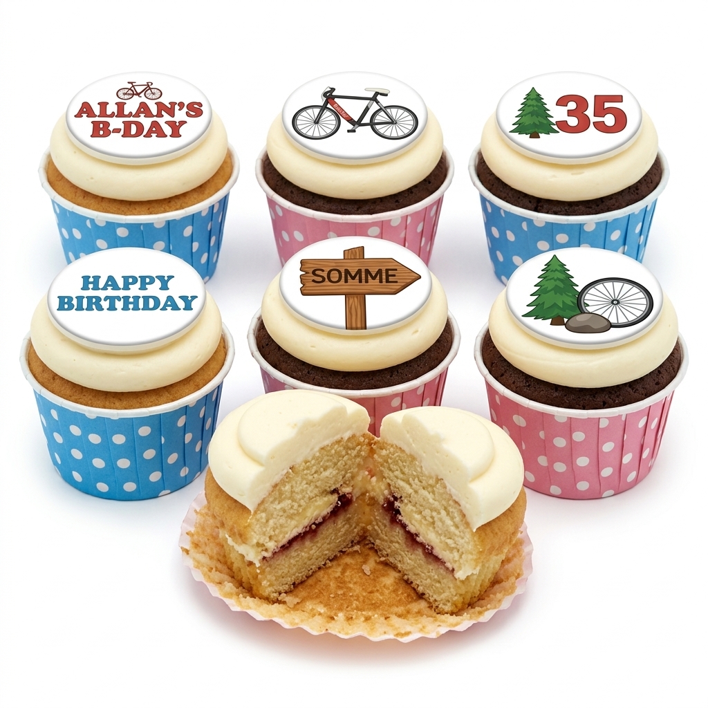 Cycling Adventure Birthday Cupcakes