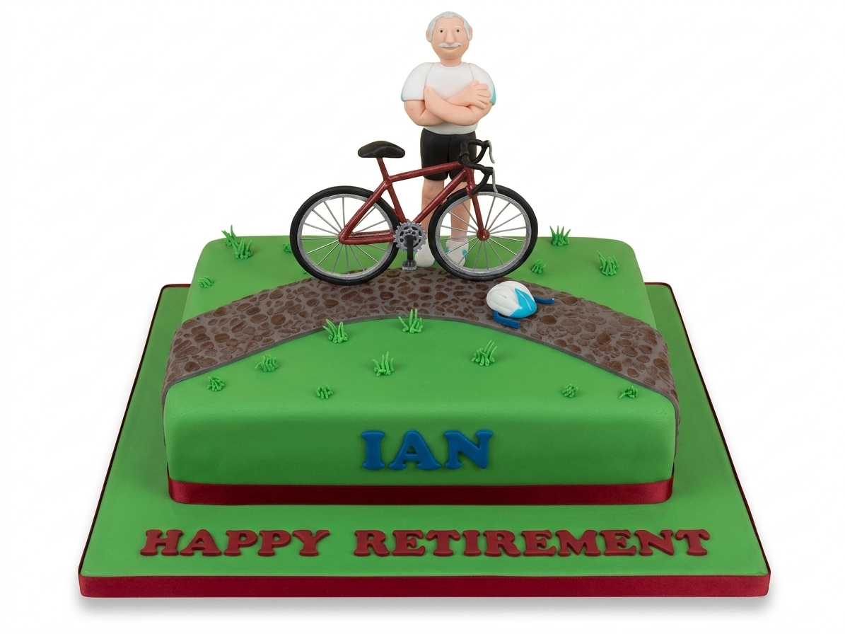 Cycling Retirement Cake for Men