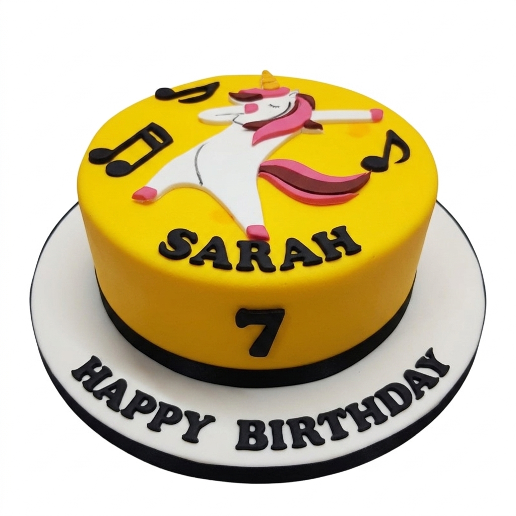 Unicorn Dabbing Birthday Cake | Custom Age & Name
