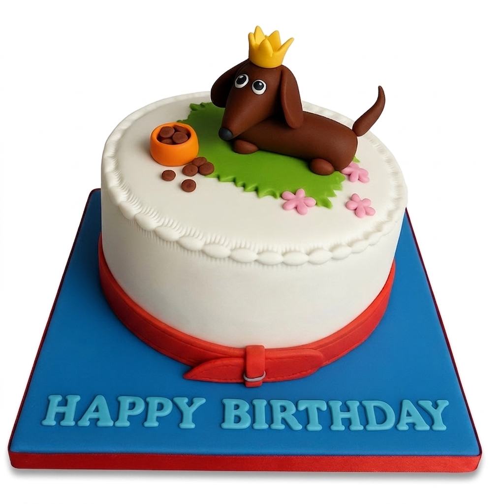 Dachshund Dog Birthday Cake