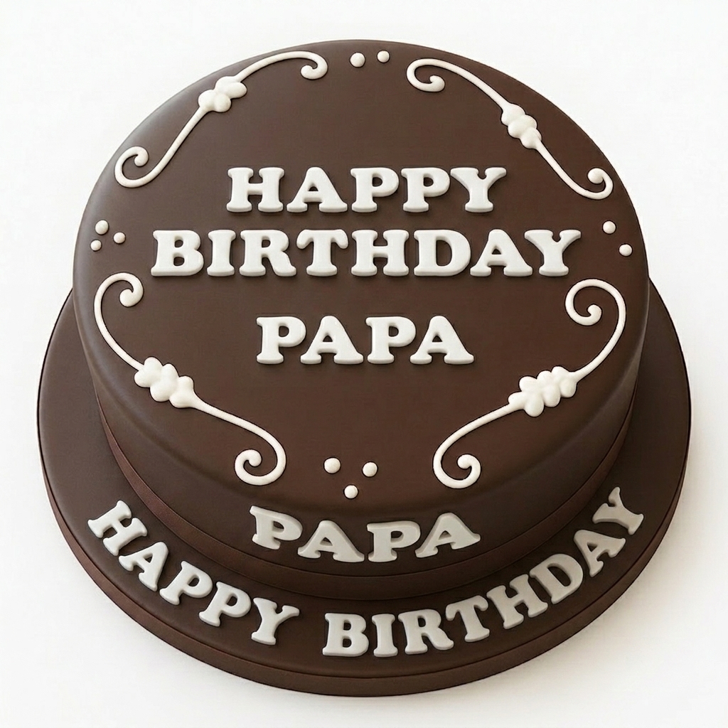 Elegant Chocolate Birthday Cake for Dad