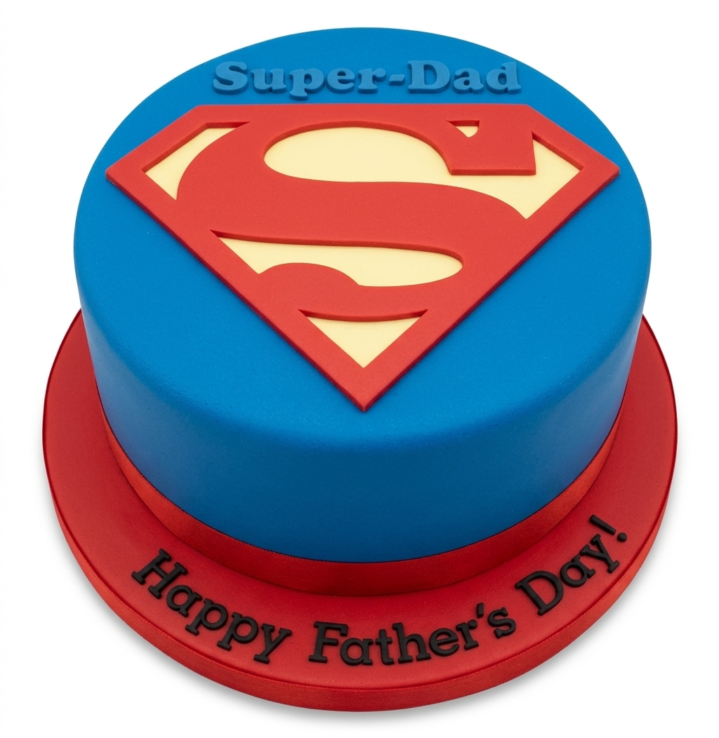 Superman Father's Day Cake