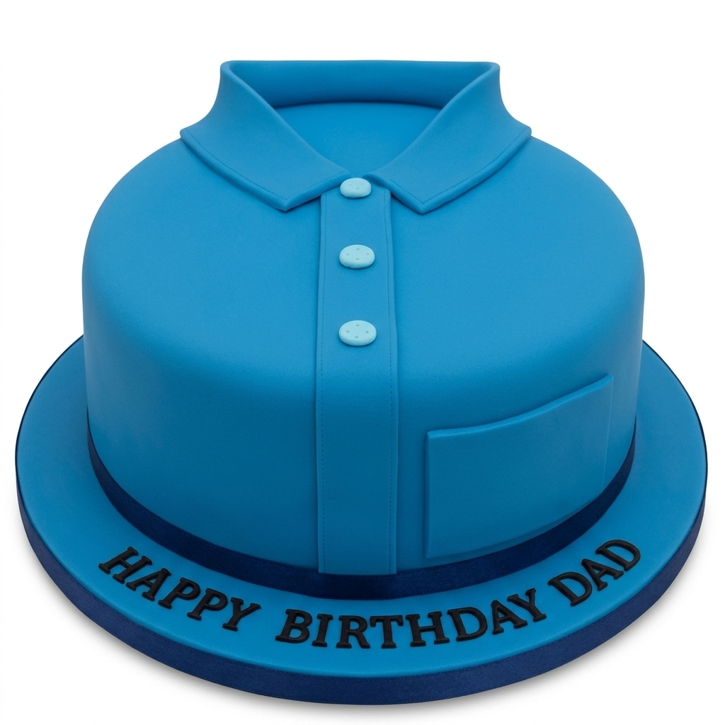 Men's Blue Shirt Birthday Cake
