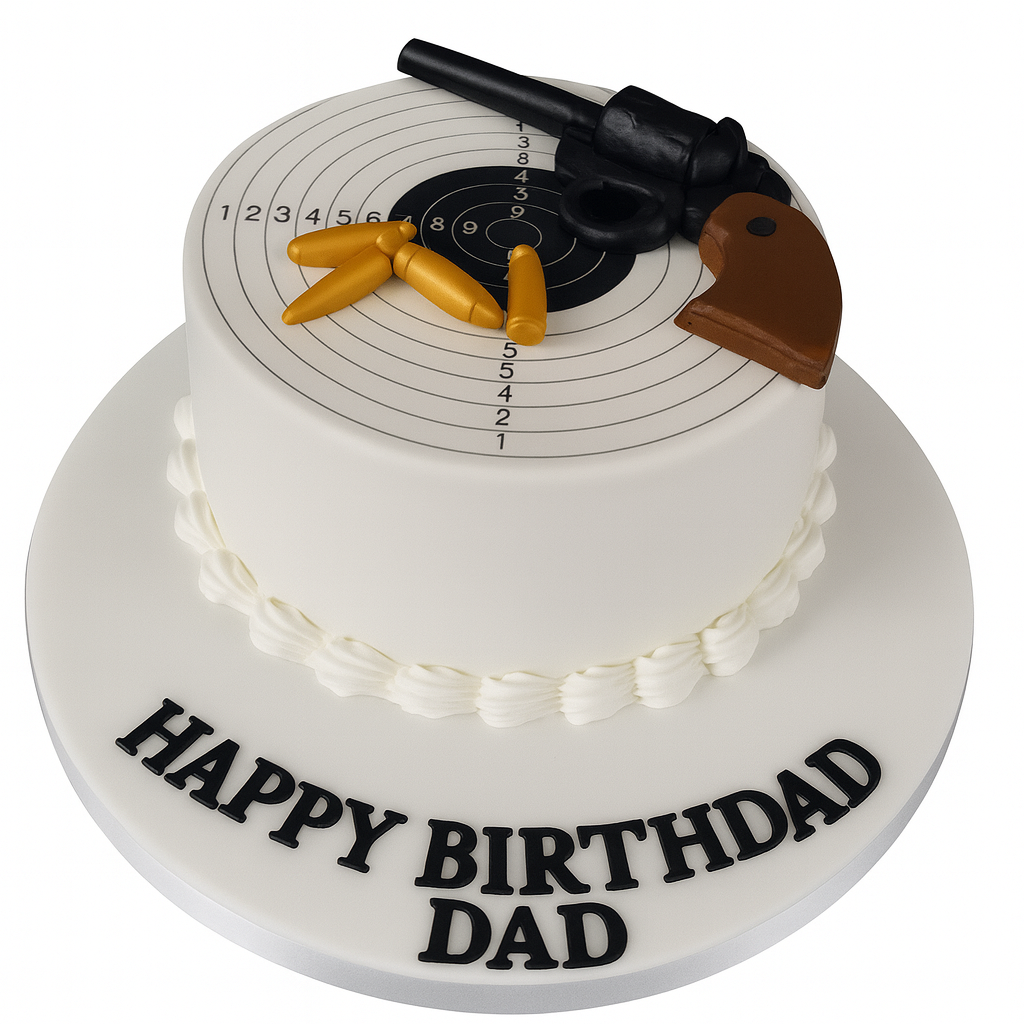Dad Gun  birthday cake