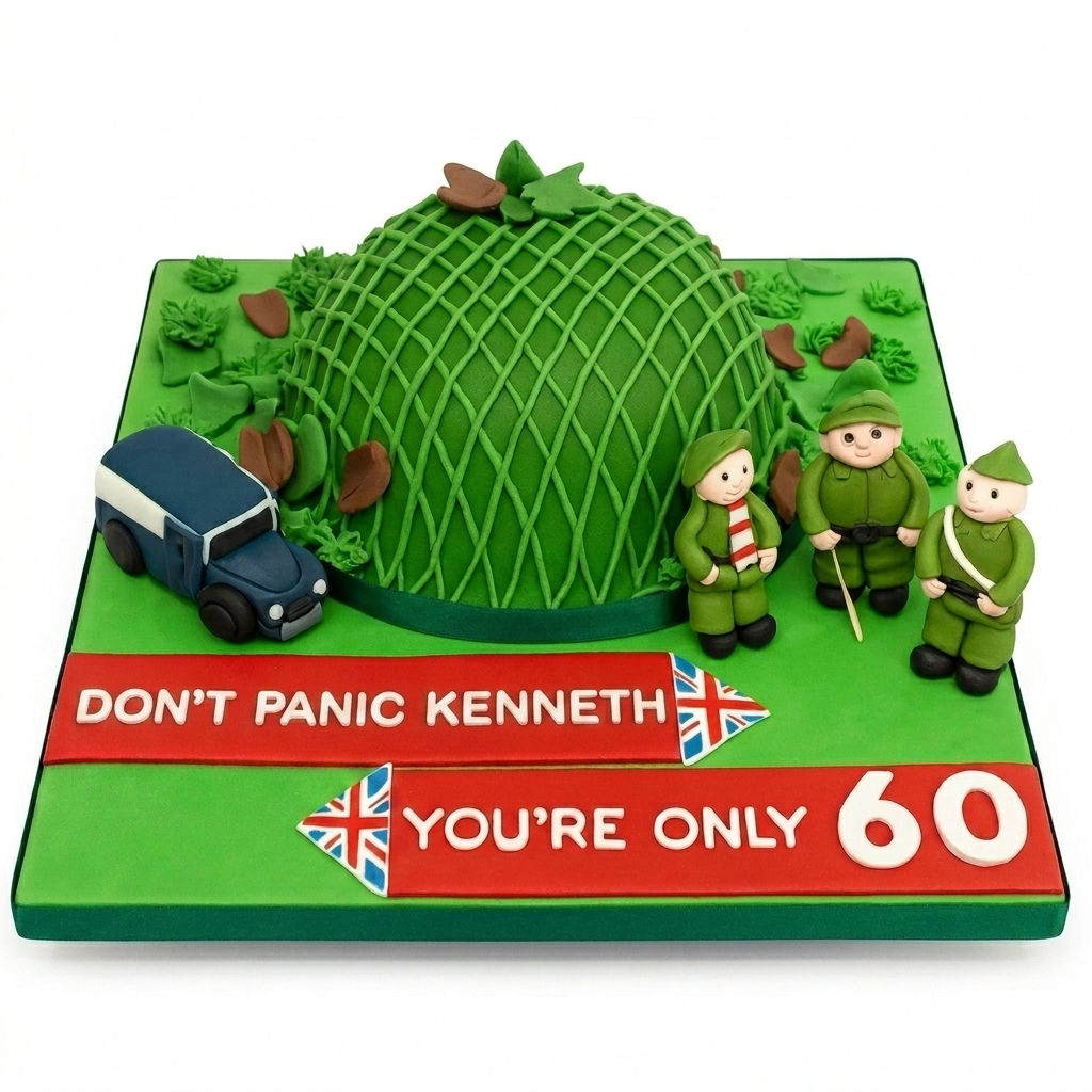 Army Theme Birthday Cake for Men with Custom Age