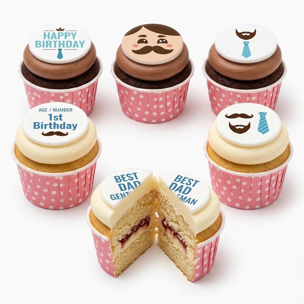 Gentleman Birthday Cupcakes for Him