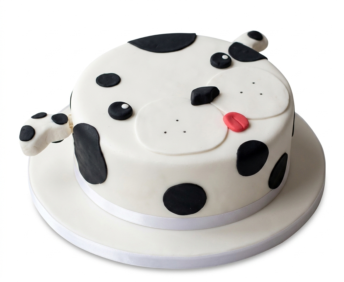 Dalmatian Dog Birthday Cake